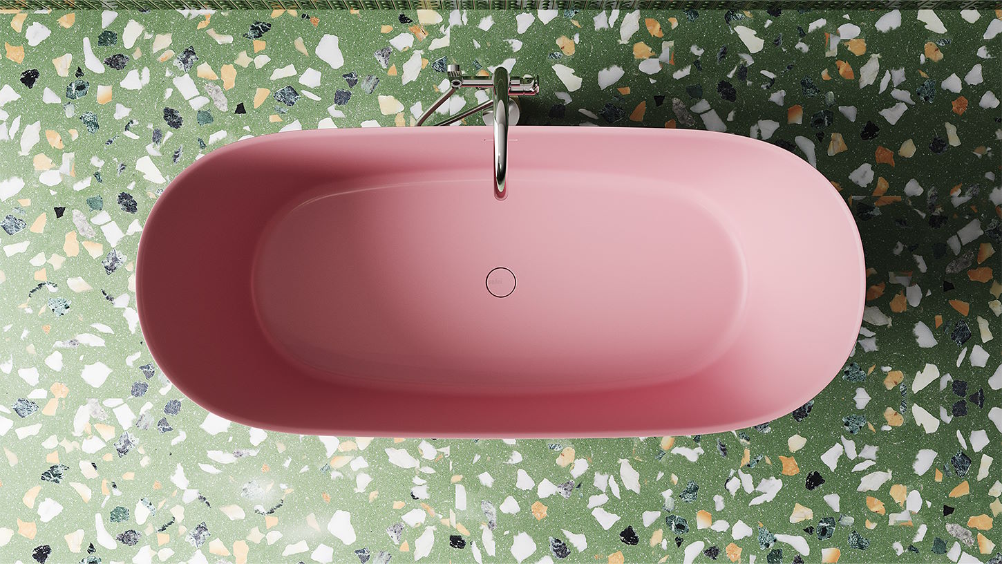 Ванна NOEMI 185 в интерьере ванной комнаты фото